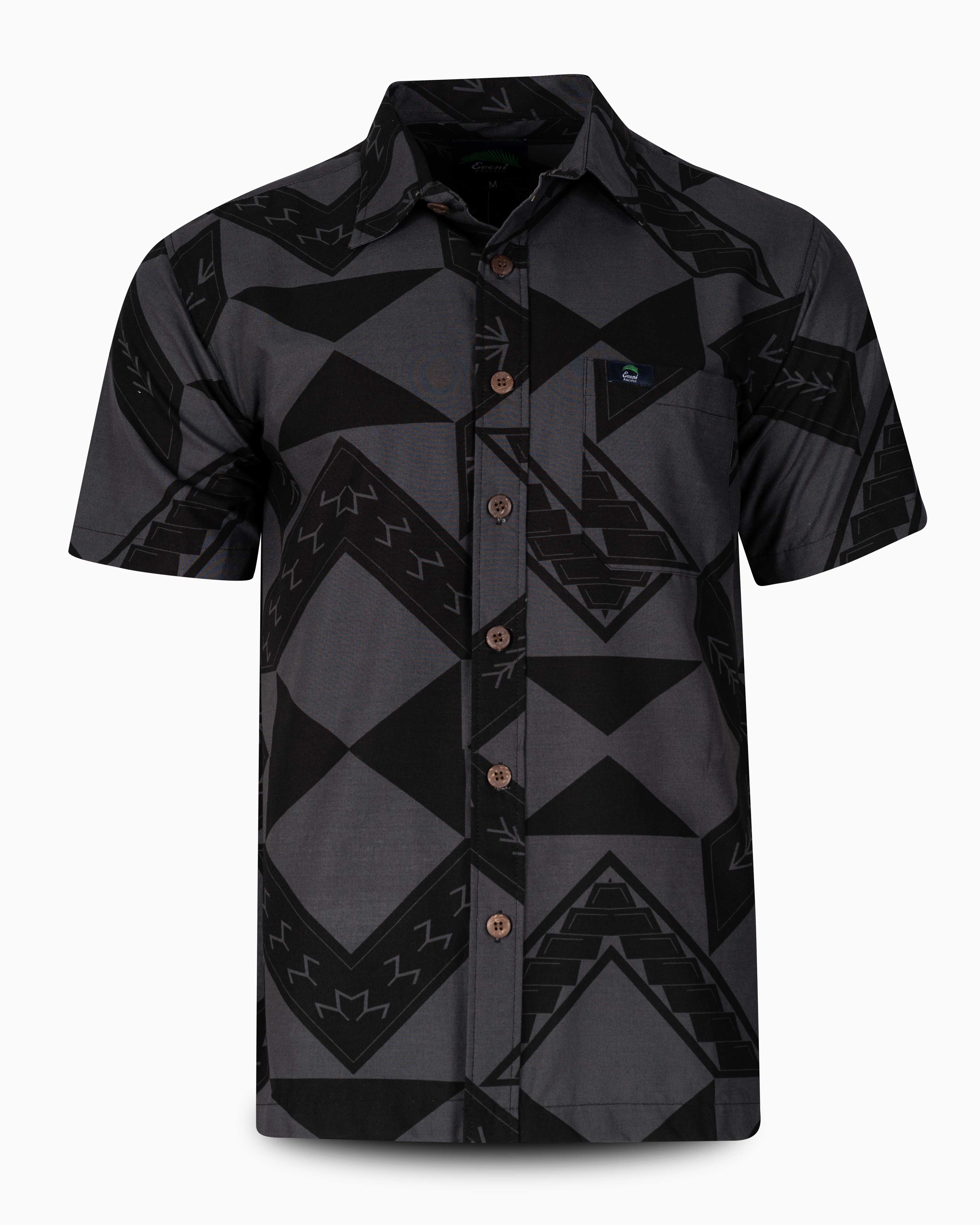 Eveni Pacific Men's Classic Elei Shirt - Phantom Black