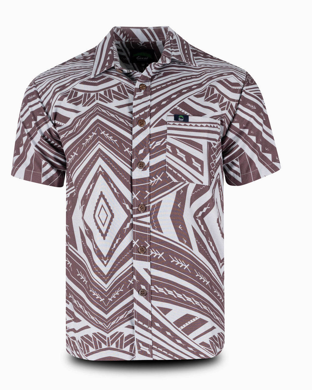 Eveni Pacific Men's Classic Elei Shirt - Beach Brown
