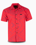 Eveni Pacific Men's Classic Elei Shirt - Lei Red