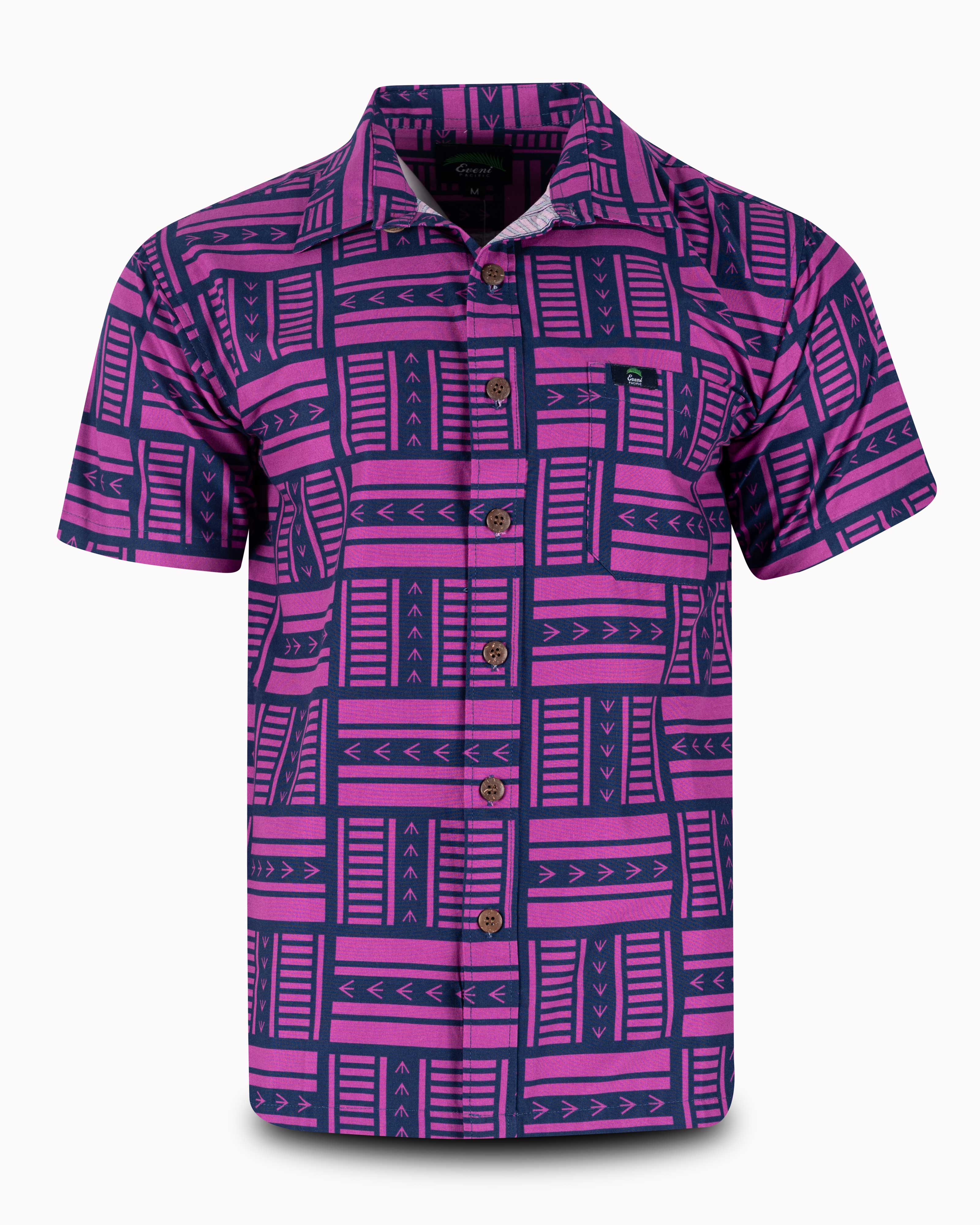 Eveni Pacific Men's Classic Elei Shirt - Music Purple