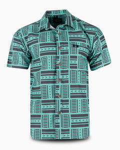 Eveni Pacific Men's Classic Elei Shirt - Serene Green