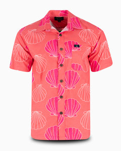 Eveni Pacific Men's Classic Elei Shirt - Rejuvenate Coral