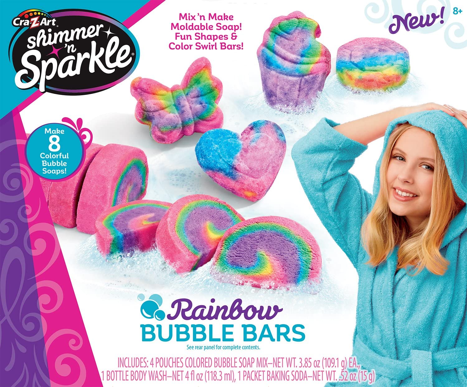 SHIMMER AND SPARKLE RAINBOW BUBBLE BARS