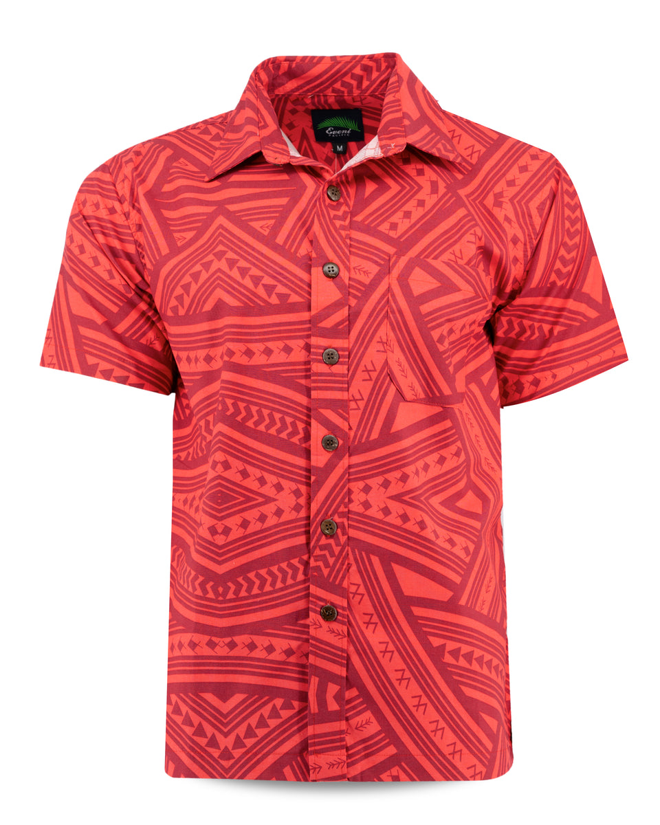 Eveni Pacific Men's Classic Shirt - Rambo Red – Eveni Carruthers