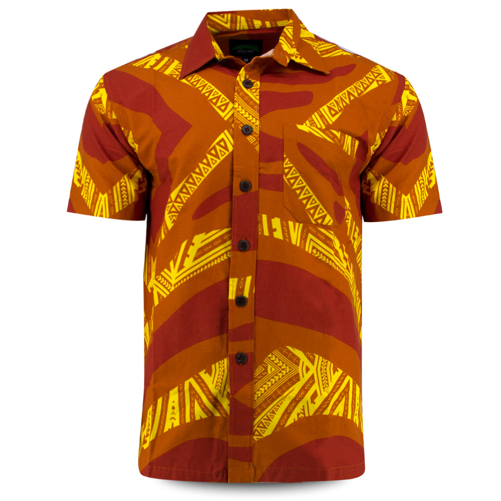 Eveni Pacific Men's Classic Shirt - Golden Jungle