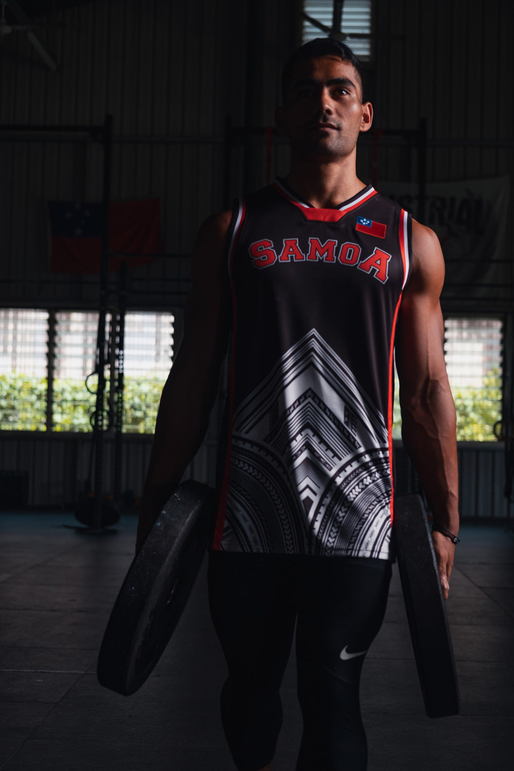 SAMOA62 Original Basketball Jersey - Black/White